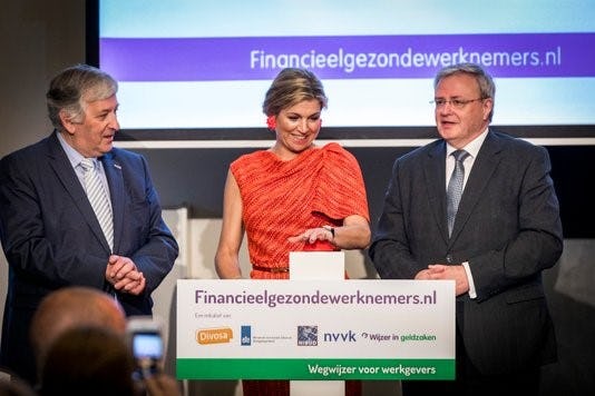 Koningin Máxima lanceert website Financieelgezondewerknemers.nl
