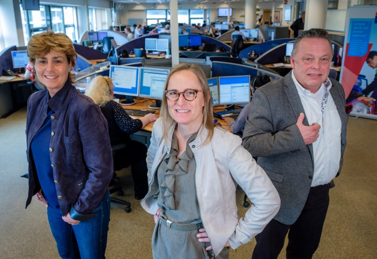 V.l.n.r. Sandra Nordsiek, Business Development Manager Volmachten, Coby Tetteroo, Director Sales & Marketing, en Eric-Jan Van Eldik, Key Accountmanager Intermediair