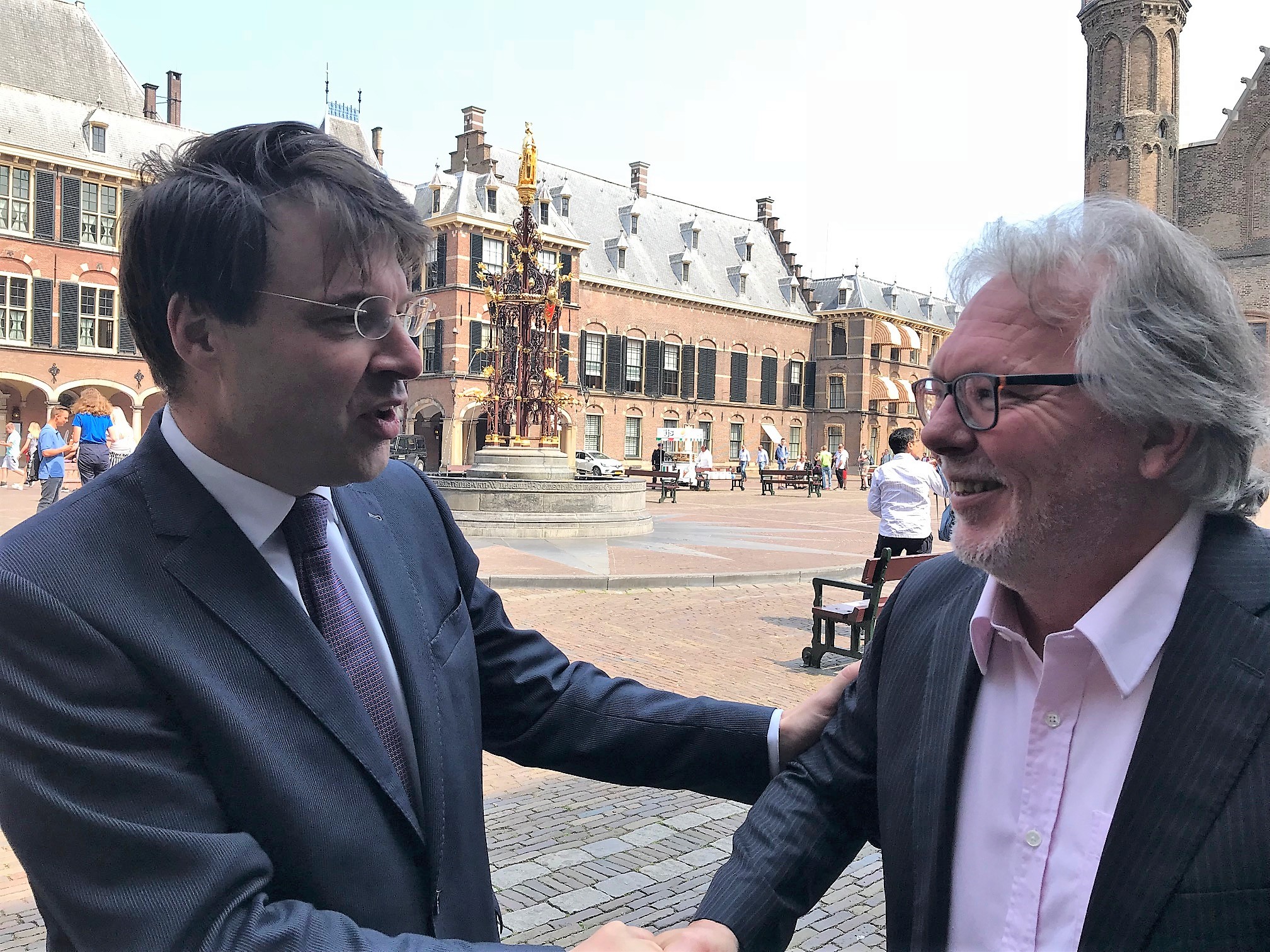 Roald van der Linde (links) en  Michiel Zoet