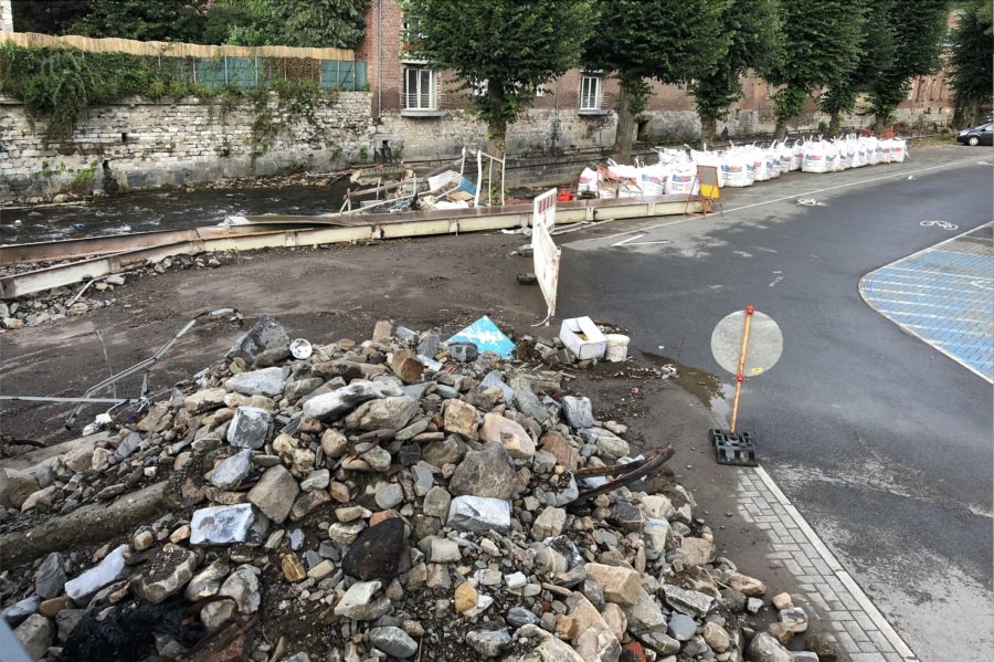 Het kleine plaatsje Theux behoort met een schadepost van € 57 miljoen tot de tien zwaarst getroffen gemeenten in Wallonië