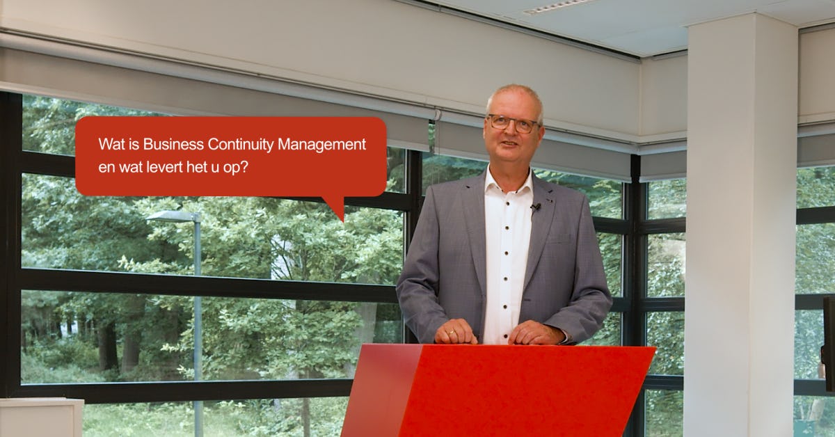 Gerard Rooks, consultant en trainer bij Avéro Achmea: Wat is Business Continuity Management en wat voegt het toe voor uw relatie?