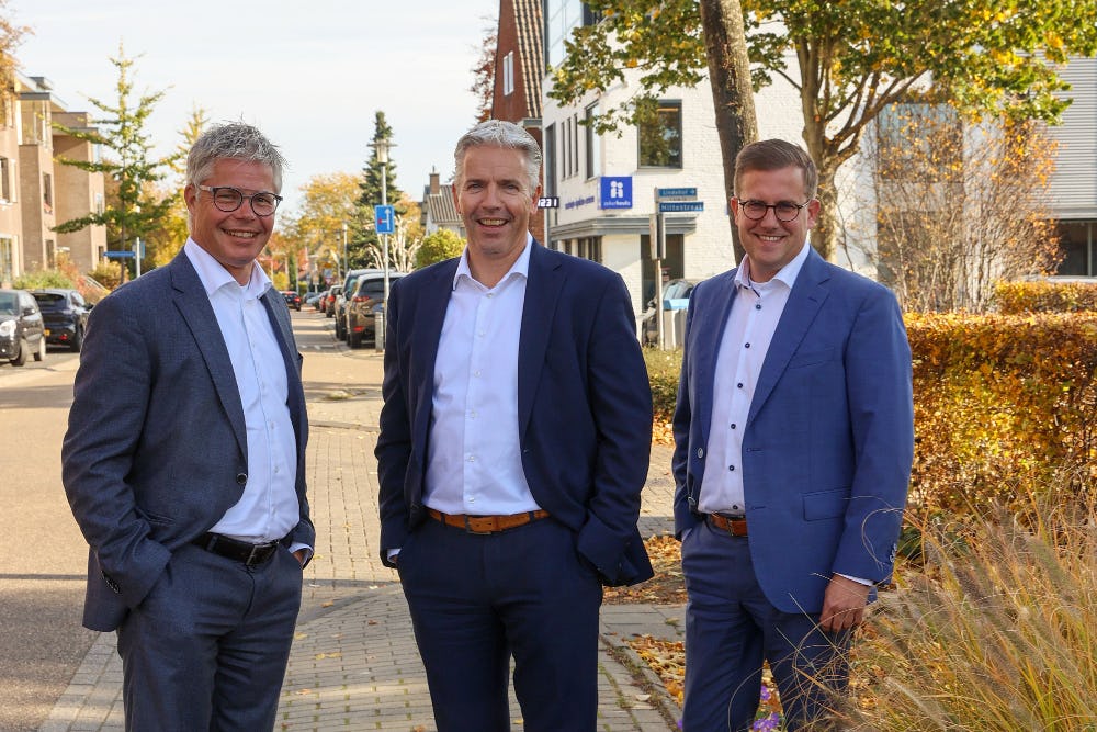 V.l.n.r. Ron Heuts, Patrick Heuts en Johan van Gaalen