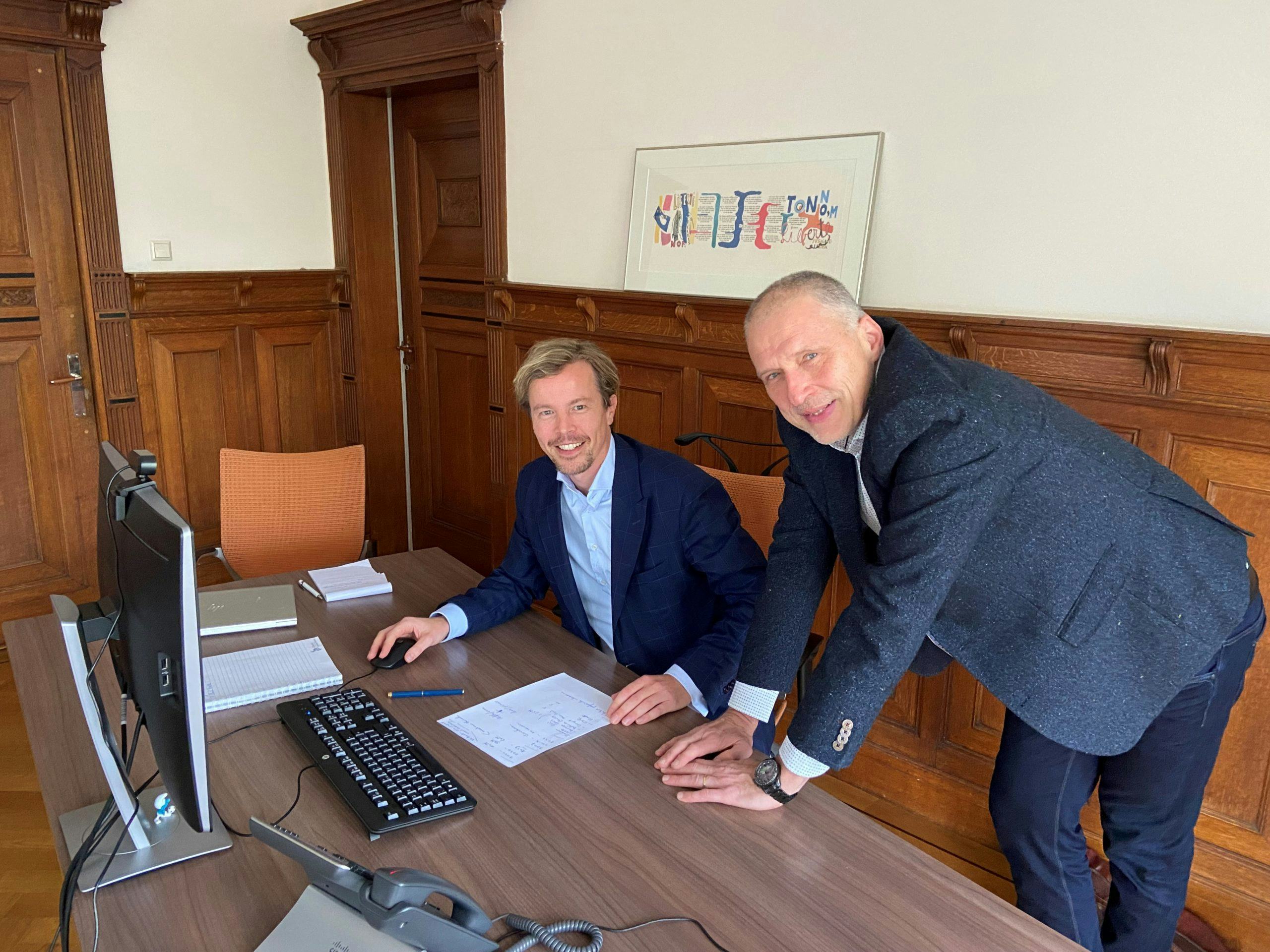 Claims manager Frank Oltrop en Rob Groenen van Liberty Specialty Markets.