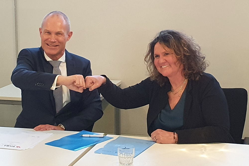 Rutger Zomer (Lifetri) en Pauline Frens (Visma Idella).