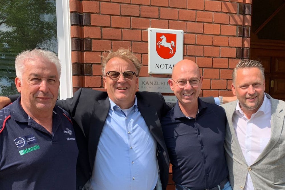 V.l.n.r. naar Rainer Doerr, Willem Boot, Marco Nagtegaal en Maurits Basters