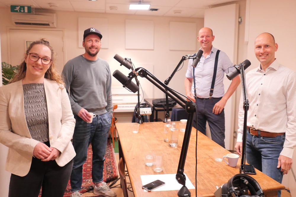 V.l.n.r. Alexandra Meijer, Marijn Moerman, Bert Sonneveld en Erik van den Berg