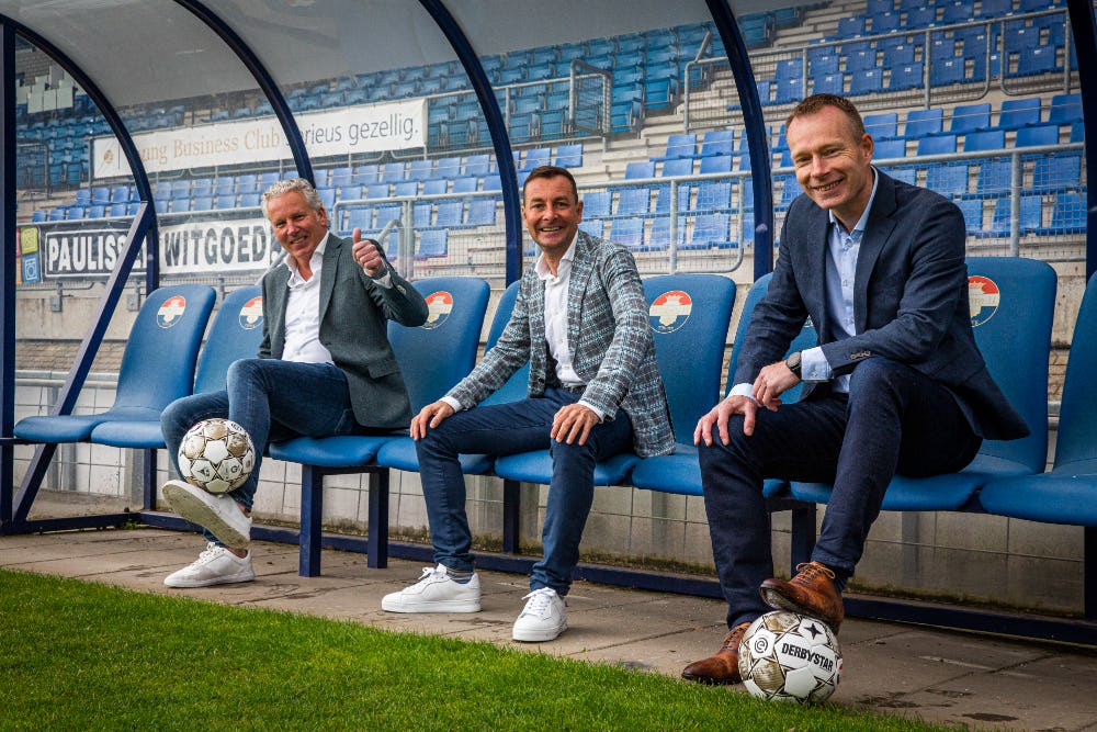 V.l.n.r. Joseph Wannet, Bjorn Rijgersberg en Dennis Krijgsman van Wannet Sports Insurance.