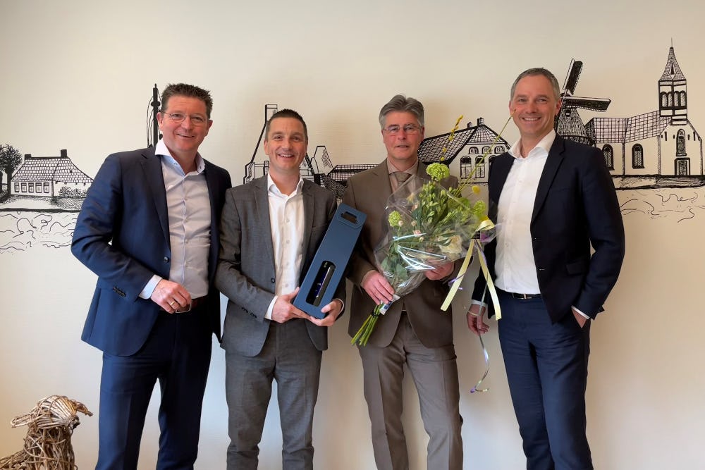 V.l.n.r. Jasper Vrieling, Guido van Zijl, Hans Klunder, Serge Evers