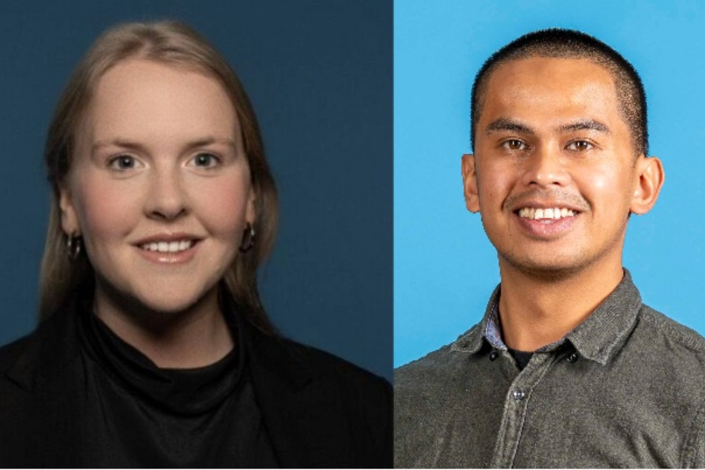 Mijke Grift, voorzitter Young InSurance, en Miquel Claase, vice-voorzitter & marketing Young InSurance