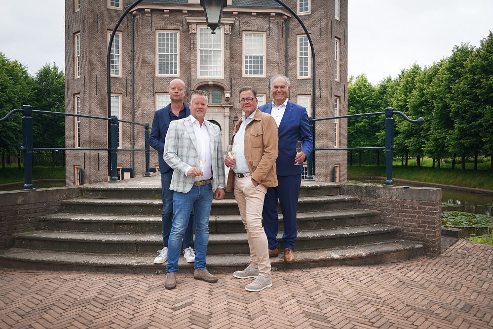 V.l.n.r.: Frans Kemper, Gert Heij, Cor Heutink en Ralph van Helden