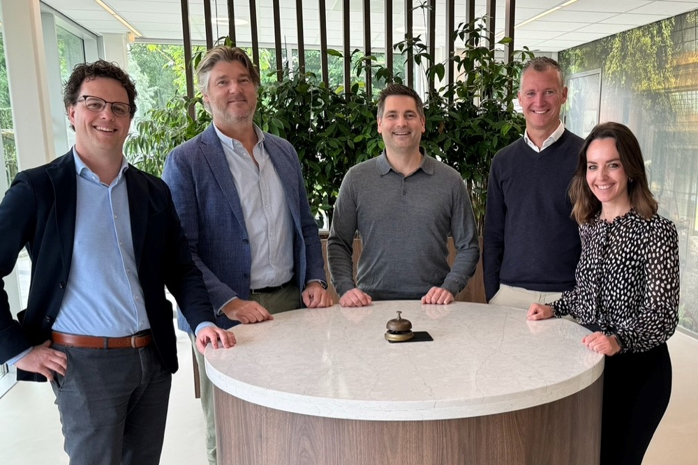 V.l.n.r. Tomas Geerts, Joris Dieden, Stijn Dieden, Richard van Dongen en Sanne Geerts.