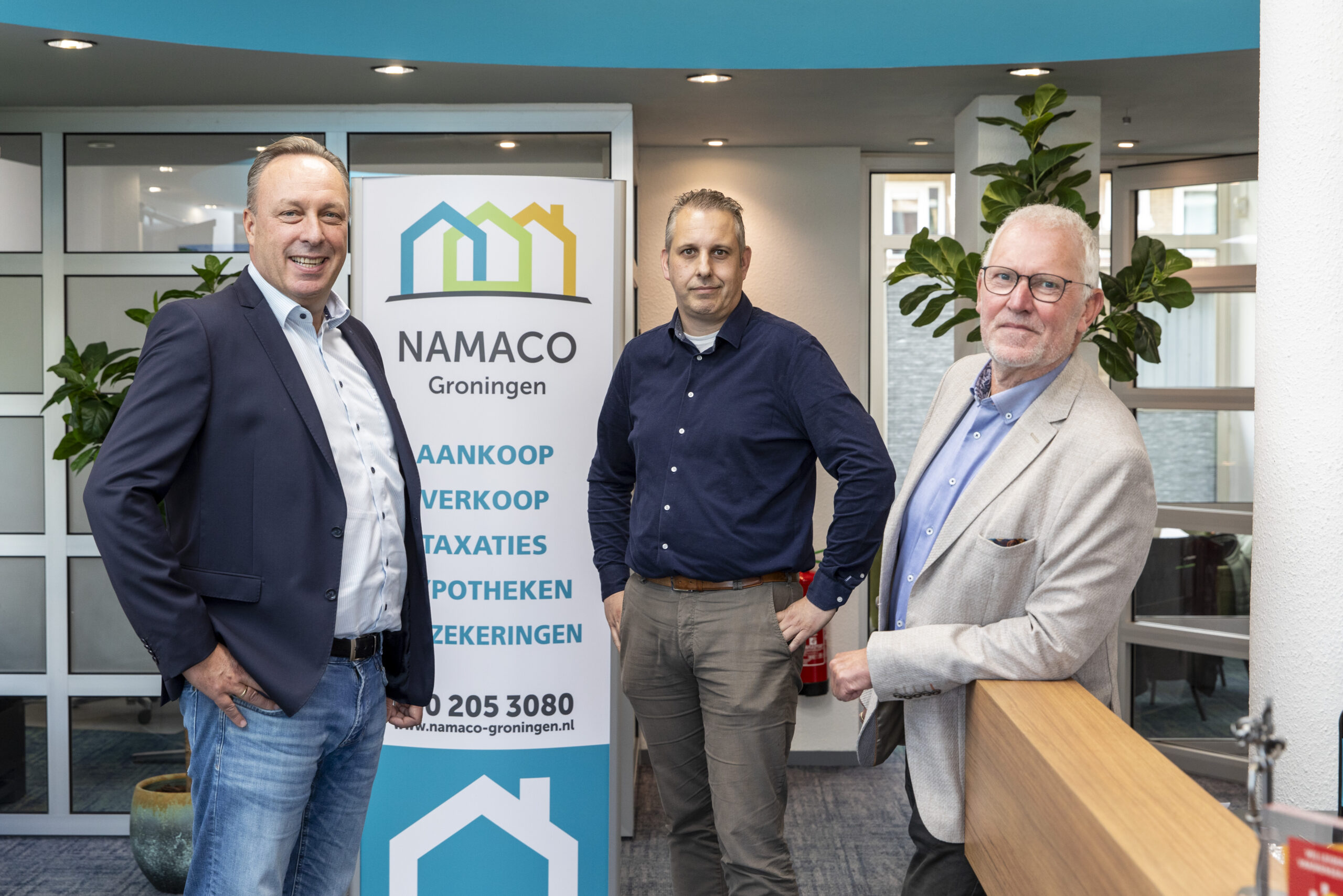 v.l.n.r. Klaas Wilting (Namaco), Fijko Vos (Namaco), Eric-Jan van den Berg (VKG).