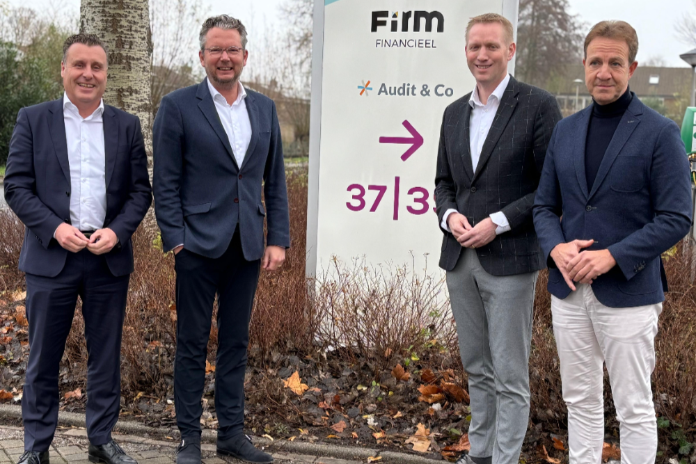 v.l.n.r. Bas Harmsen, Frank Noomen, Erwin de Jong en Bert Tijsterman