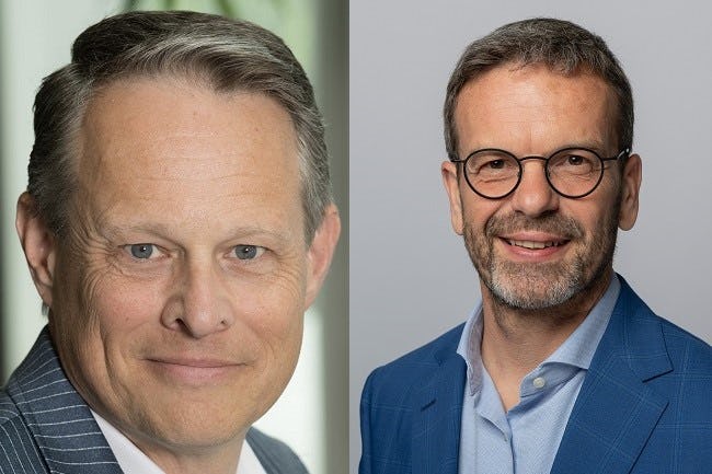 Barend van der Wall (l) en Benoit Fontaine