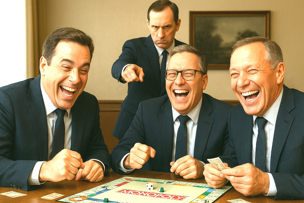 Toezicht op een monopolie (AI-gegenereerd)