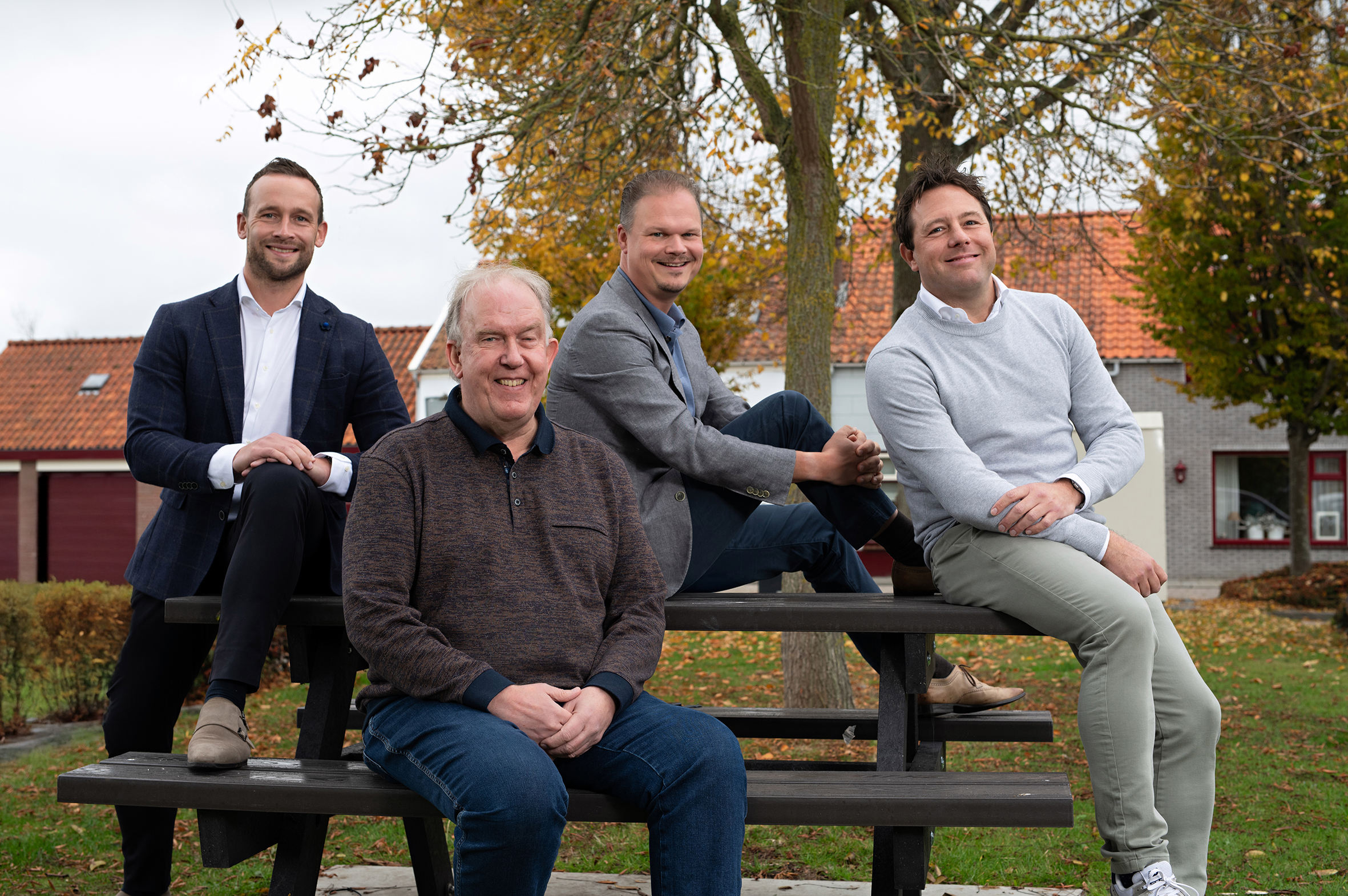 Overbeeke & Administratiekantoor Stuy | V.l.n.r.: Cees de Graaf, Henk Stuy, Marton Overbeeke en Remi van Oosten