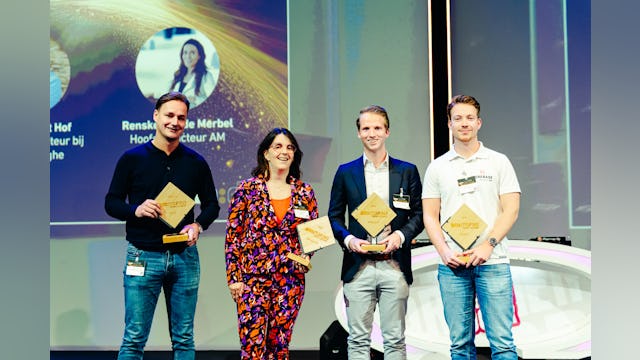 V.l.n.r. Iwan Jolink, Berber van der Weijde, Pieter van der Veen en Bart Vollmuller