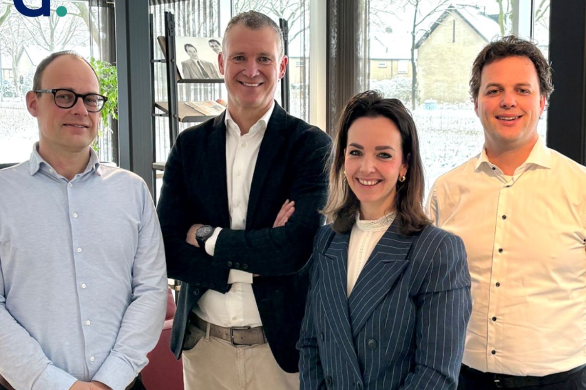 Vlnr Bram Kleine Staarman,  commercieel directeur Richard van Dongen, operationeel directeur Sanne Geerts en algemeen directeur Tomas Geerts (beeld: Geerts)