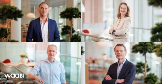 Vlnr: Bart Janknegt, Miranda Hendriks, Constant Moolenaar en Jaap May