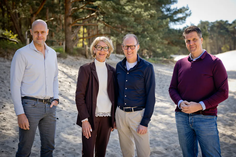 V.l.n.r.: Wim van Deuveren, Olga Kleinegris, Patrik Kleinegris en Tijmen Beekhuis | Beeld: Licent