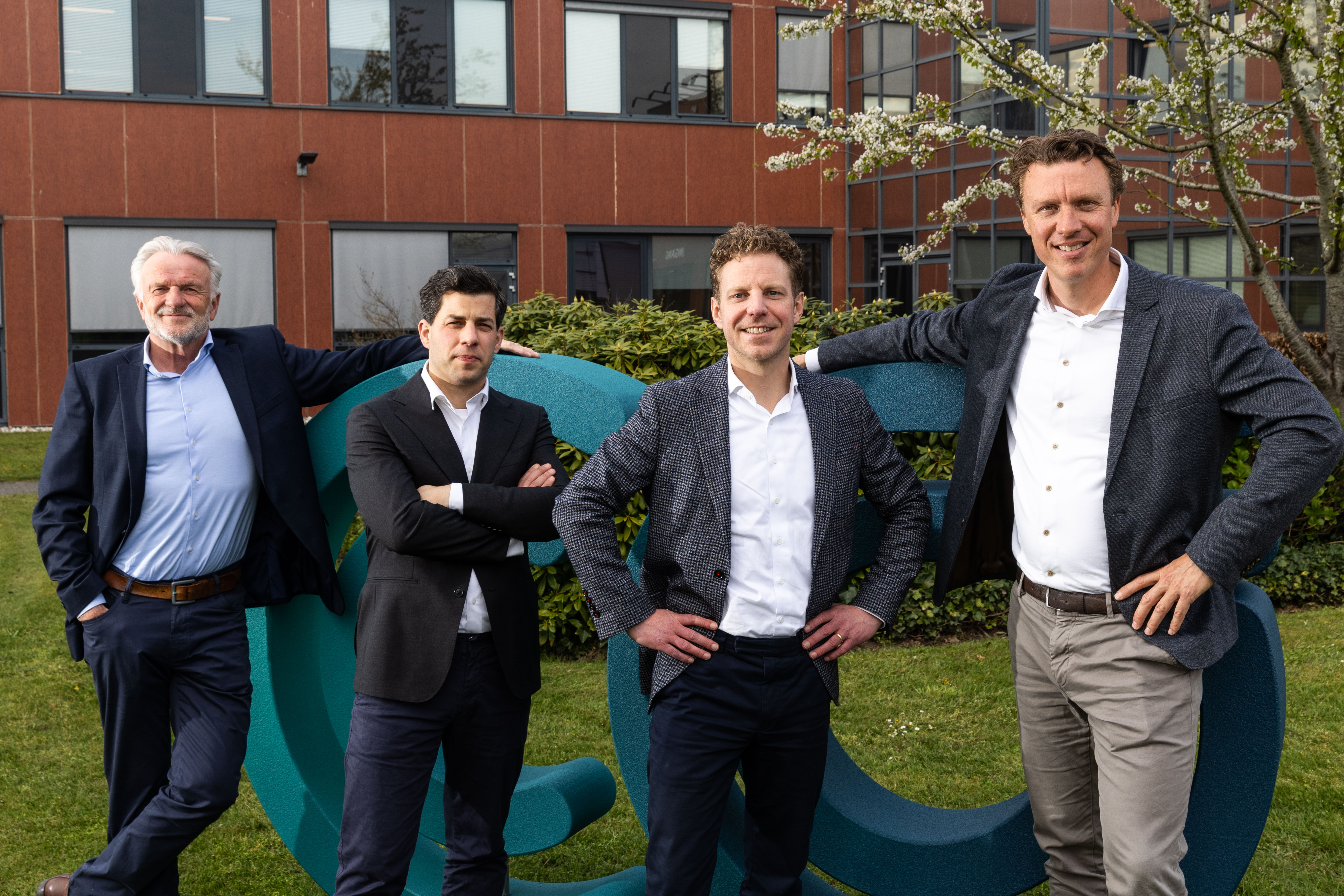 Vlnr: Folkert de Vries, Mark Plantagie, Frank Troost en Job Meijer. 