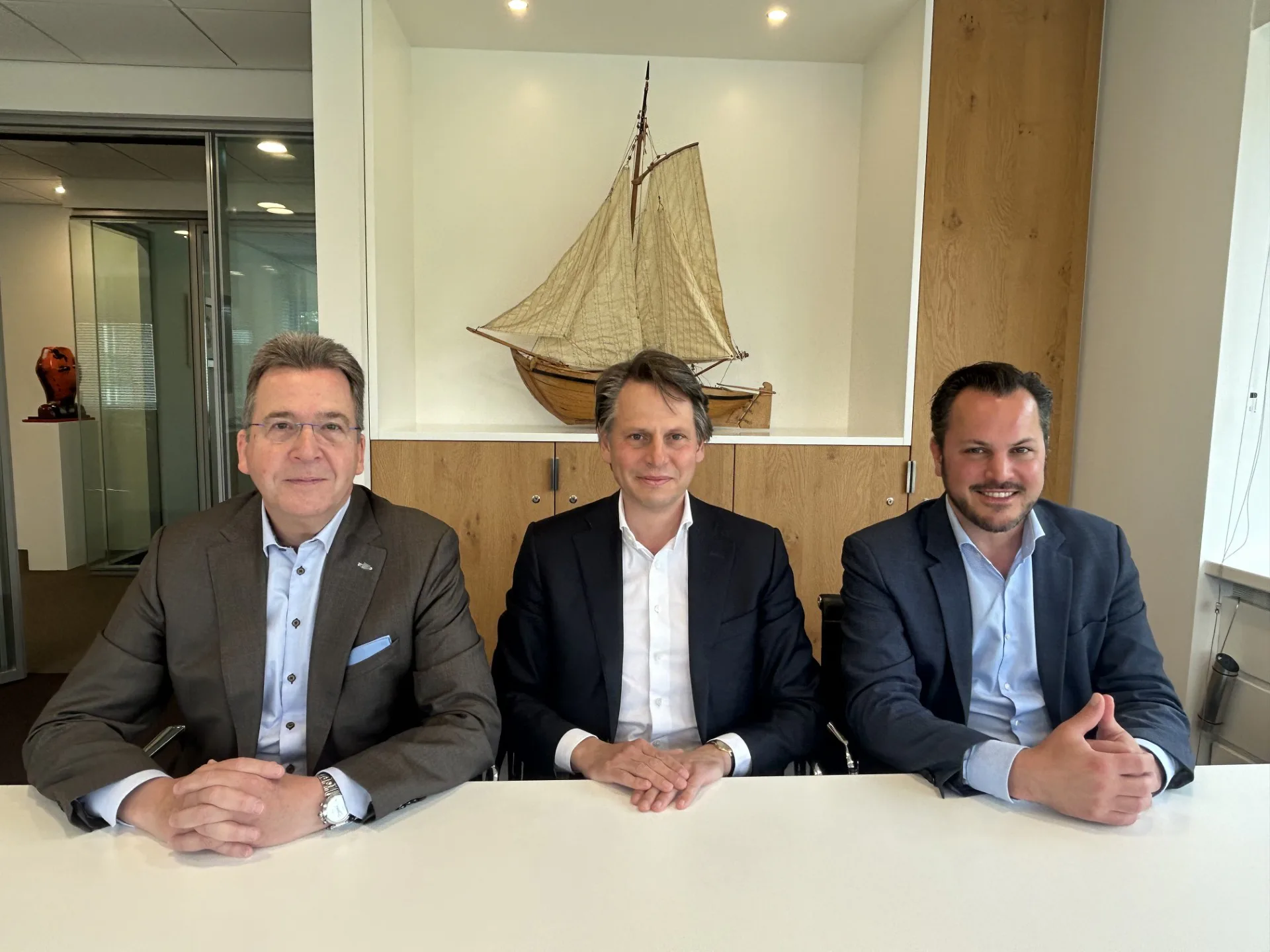 Vlnr: Gert Timmermans, Johannes Matthes en Aad Meijburg (beeld: Hienfeld)