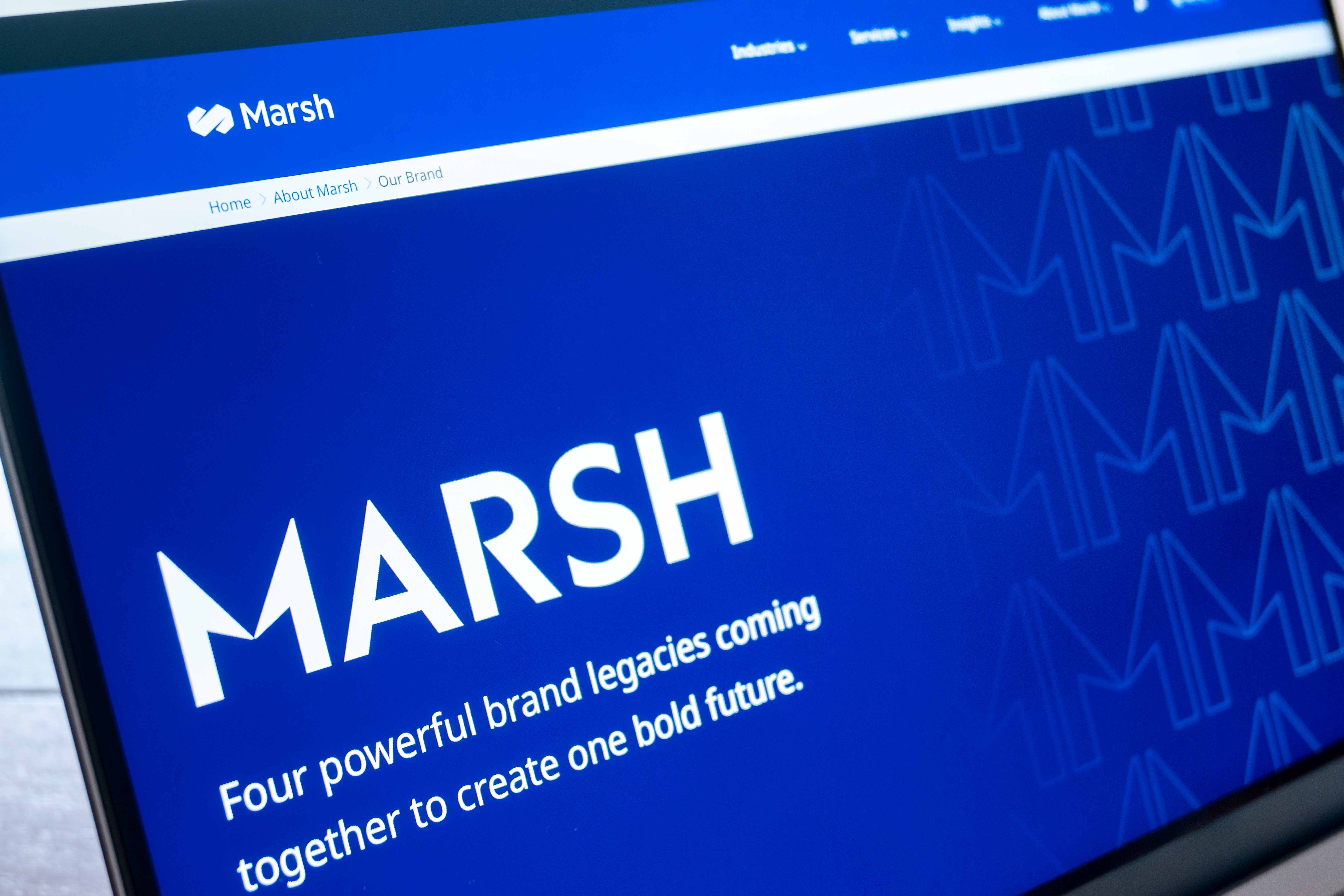 Website van Marsh (beeld: Shutterstock)