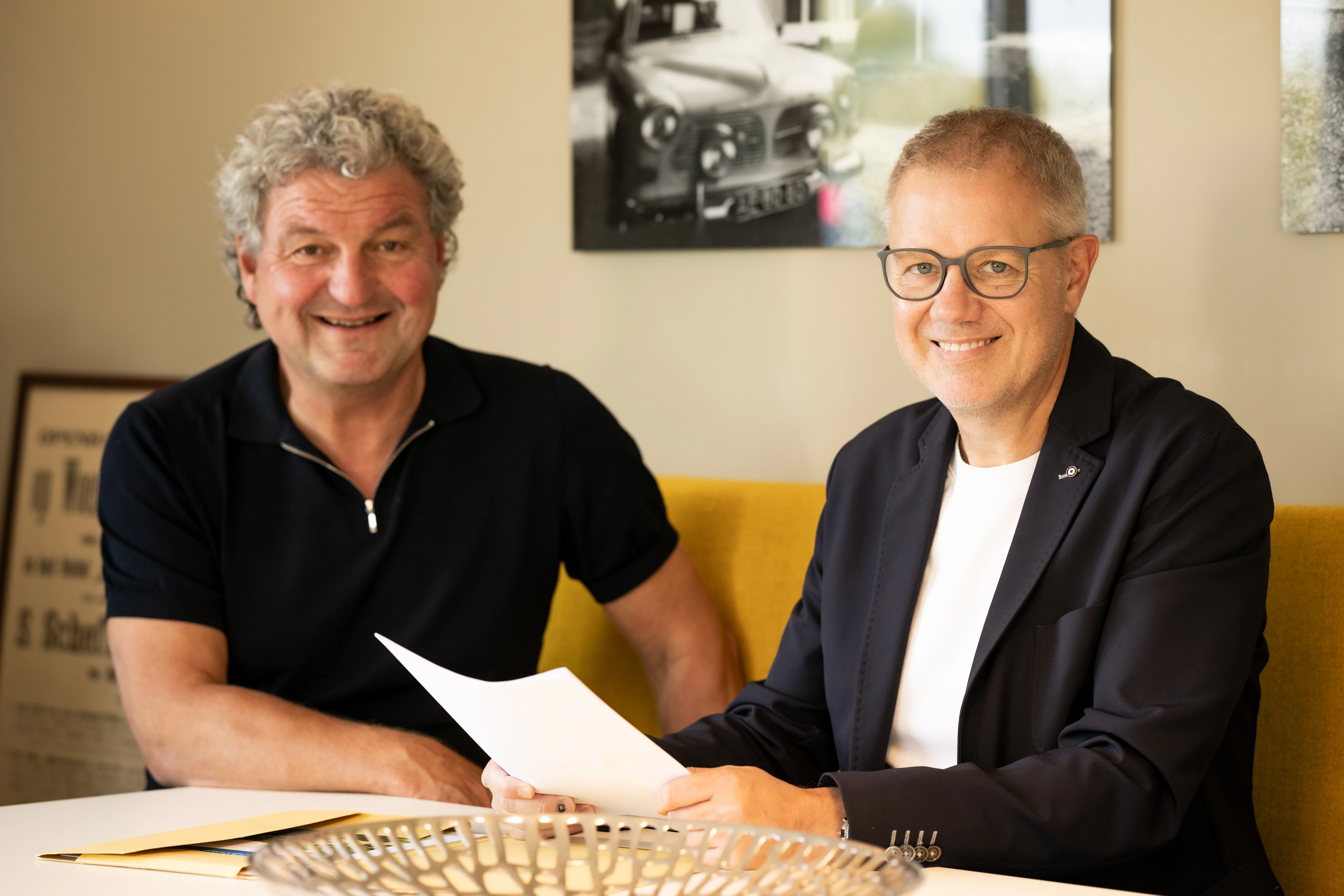 Rik Steentjes (partner en hub-directeur bij Licent) en Frans van Bon (partner en financieel adviseur bij Finantia)